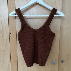 BP from Nordstrom  Brown Ribbed Tank Top size S/M in brown Kona